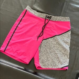 American Eagle Black and Pink medium Mend BoardShorts